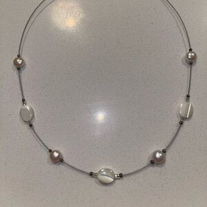 Silpada rose quartz freshwater pearl necklace